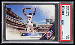 2016 Topps #286 Joe Mauer Super Shortprint PSA MINT 9