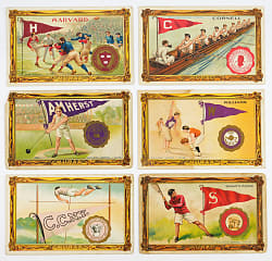 1910-1911 T6 Murad College Series Cards (39) with Near-Complete Set (21/25) and (18) Duplicates