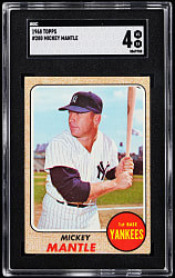 1968 Topps #280 Mickey Mantle SGC VG/EX 4