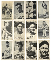 1936 Goudey Wide Pens & National Chicle Fine Pens (36) with (12) Hall of Famers Including Foxx, Traynor & Wagner
