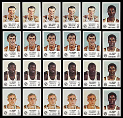 1968-1969 Jack in the Box San Diego Rockets Complete Sets (5) with Shortprints