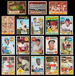 1909-1971 Mostly Topps Shoebox Collection (700+) with (100+) Hall of Famers Including Several Mickey Mantle & (175+) Team Cards