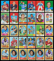 1967-1970 Topps Football Collection (238) with (40+) Hall of Famers Including Namath, Unitas & (2) Simpson Rookies