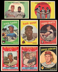 1959 Topps Near Complete Set (530/572) with Several Hall of Famers