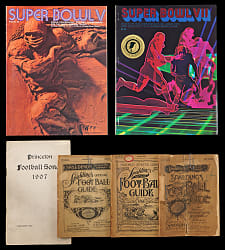 1894-1973 Football Publications (32) with (10) Pre-1910, Various 1920's Programs & Super Bowl V & VII Programs