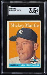 1958 Topps #150 Mickey Mantle SGC VG+ 3.5