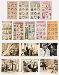 1930s-1940s Hollywood Collection with (59) Will Rogers Movie Stills & (9) Hollywood Starstamps Unopened Sheets