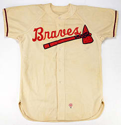 1930s-1940s Lowe & Campbell Braves Flannel Baseball Jersey