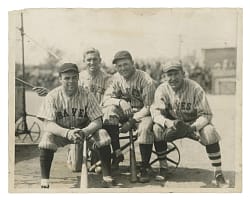 1928 Boston Braves Original News Service Photograph with Rogers Hornsby