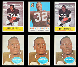 1959-1964 Topps & Philadelphia Football Jim Brown Group (6)
