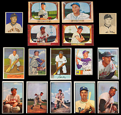 1948-1955 Bowman Hall of Fame & Star Collection (28) with Hank Aaron & Willie Mays
