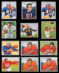 1950 Bowman Football Collection (163) with Starter Set (65/144) - Clean!