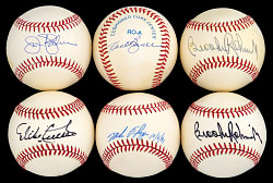 Baltimore Orioles Single-Signed Baseballs (42) with (15) Hall of Famers Including (2) Ripken & Several Tougher