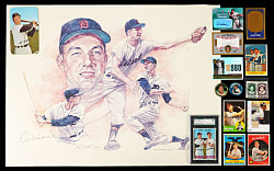 1958-Modern Al Kaline Collection (37) with Vintage Cards, Certified Autographs & Signed Jersey/Print