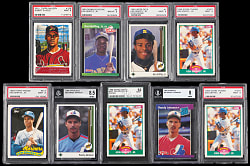 1989-2001 Hall of Fame Graded Rookies (9) - All NM-MT 8 or better with (5) Ken Griffey Jr.