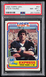 1984 Topps USFL #52 Steve Young Rookie PSA NM-MT+ 8.5