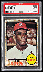 1968 Topps #100 Bob Gibson PSA MINT 9