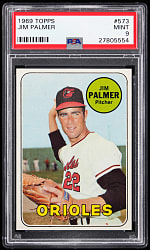 1969 Topps #573 Jim Palmer PSA MINT 9
