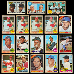 1965-1968 Topps Collection (338) with (100) Hall of Famers Including Aaron, Clemente, Koufax, Mays & Rookies
