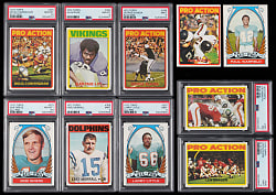 1972 Topps Football High Numbers Near Set (82/88) with (12) PSA Graded Including (1) GEM MINT 10 & (5) PSA MINT 9 - Sharp!
