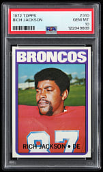 1972 Topps Football #310 Rich Jackson High Number PSA GEM MINT 10 - Population 5