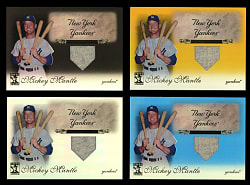 2009 Topps Tribute Mickey Mantle Relics (4) with Gold #/25