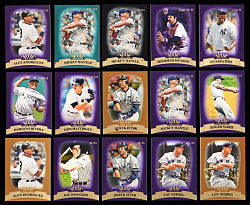 2011 Topps Tier One New York Yankees Numbered Parallels (55) with (3) #1/1