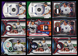 2019-2022 Topps Tribute Aaron Judge Game-Used Relic Inserts (10) with #1/1 Multi-Color Patch