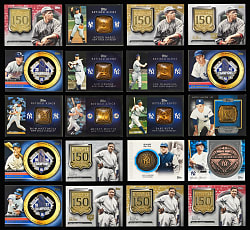 2012-2019 Topps New York Yankees Commemorative Medallion & Pin Collection (25) with (15) Babe Ruth Including Rainbow