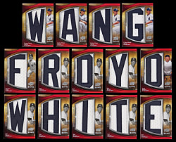 2009 Upper Deck Icons New York Yankees Lettermen Collection (33) with Complete Names