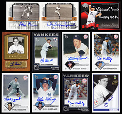 New York Yankees Hall of Fame & Star Certified Autograph Collection (28) with Mariano Rivera Inscription