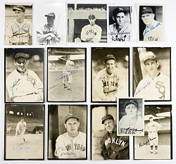Baseball Hall of Fame Signed Photographs/Flats Collection (15) with Faber, Gehringer, (2) Grimes, Musial & Terry