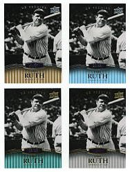 2018 Upper Deck Premier #200 Babe Ruth Rainbow (4) with #1/1 & Jersey Matching