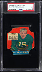 1950 Bread for Health Football Clayton Tonnemaker Bread Label PSA POOR 1