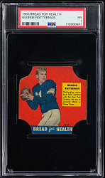 1950 Bread for Health Football George Ratterman Bread Label PSA POOR 1