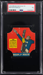 1950 Bread for Health Football Bob Waterfield Bread Label PSA POOR 1 - Highest Graded!