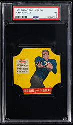 1950 Bread for Health Football John Panelli Bread Label PSA POOR 1