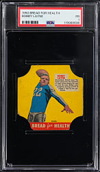 1950 Bread for Health Football Bobby Layne Bread Label PSA POOR 1