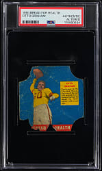 1950 Bread for Health Football Otto Graham Bread Label Rookie PSA Authentic (Altered)