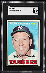 1967 Topps #150 Mickey Mantle SGC EX 5