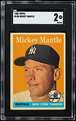 1958 Topps #150 Mickey Mantle SGC GOOD 2