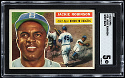 1956 Topps #30 Jackie Robinson White Back SGC EX 5
