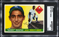 1955 Topps #123 Sandy Koufax Rookie SGC Authentic