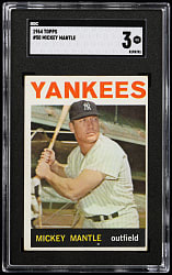 1964 Topps #50 Mickey Mantle SGC VG 3