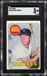 1969 Topps #500 Mickey Mantle SGC VG 3