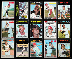 1970 & 1971 Topps Partial Set Pair - (581) Total Cards with (65+) Hall of Famers Including Aaron, Rose & Ryan
