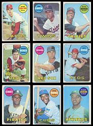 1969 Topps Partial Set (310/664) with (36) Hall of Famers Including Clemente, R. Jackson Rookie & Rose
