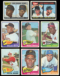 1965 Topps Partial Set (348/598) with Most Major Stars Including Carlton Rookie, Mantle & Mays