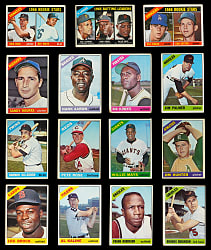 1966 Topps Starter Set (217/598) with Aaron, Clemente & Koufax