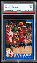 1984 Star Basketball #288 Michael Jordan Rookie of the Year PSA EX-MT 6